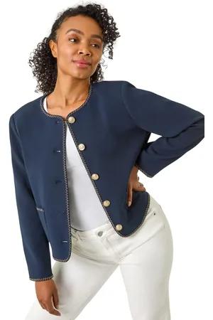Roman Petite Button & Pocket Jacket