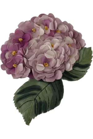 Dolce & Gabbana Floral Silk Brooch Hydrangea Model Women - Brooches