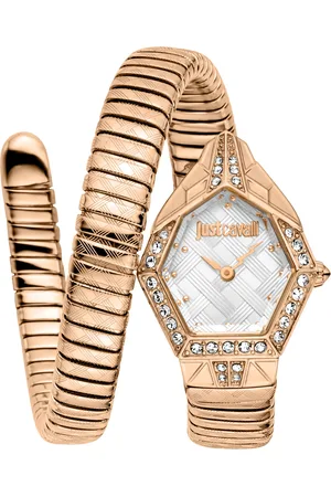 Roberto Cavalli JC1L303M0045 Ornato Snake Analog Watch for Women