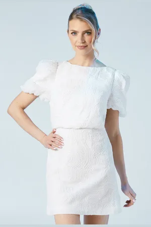 Oasis Textured Floral Bridal Mini Dress