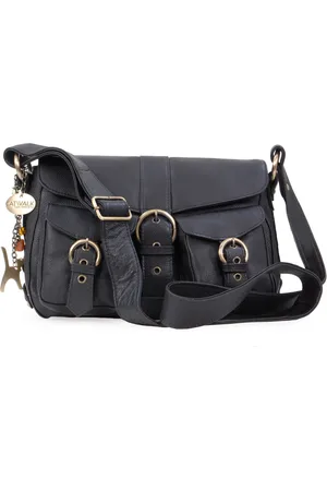 Catwalk Collection Handbags Louisa Leather Cross Body Messenger Bag