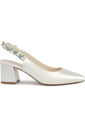 Paradox London Calista Block Heel Sling Back Wedding Court Shoes