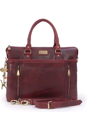 Catwalk Collection Handbags Adele Large Leather Work Bag With Detachable Crossbody Strap