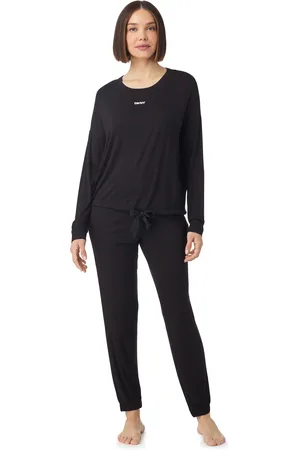 DKNY Fits the Vibe Long Sleeve Top & Jogger Sleep Set