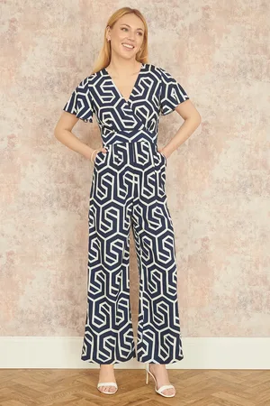 Yumi Oversize Geo Print Jumpsuit