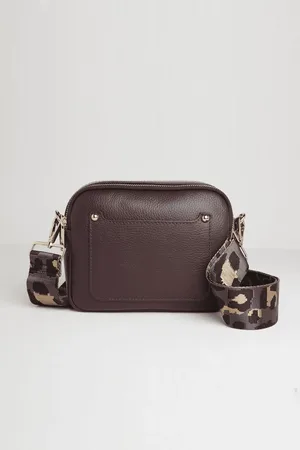 Betsy Crossbody Bag with Dark Leopard Strap