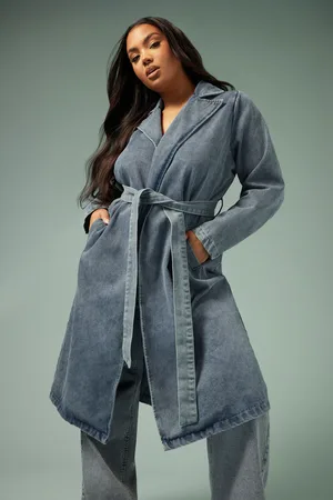 Yours Belted Denim Trench Coat