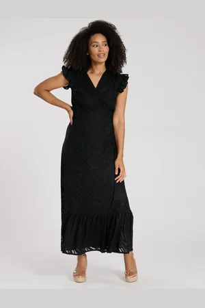 South Beach Jacquard Wrap Midi Dress