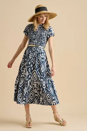 Brakeburn Ikat Maxi Shirt Dress
