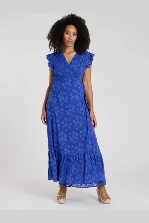 South Beach Jacquard Wrap Midi Dress