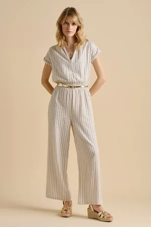 Brakeburn Wide Leg Stripe Jumpsuit