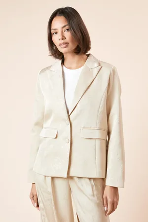 Dorothy Perkins Single Breasted Satin Jacquard Blazer