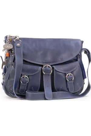Catwalk Collection Handbags Courier Leather Crossbody Messenger Bag
