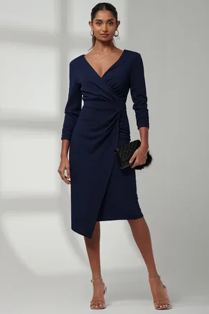 Jolie Moi Violetta 3/4 Sleeve Bodycon Dress