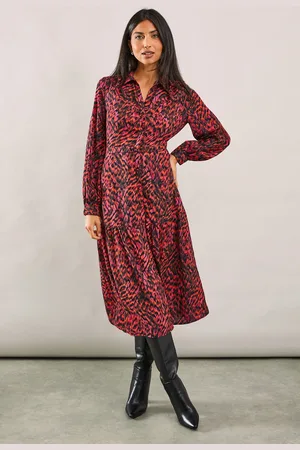 wallis Abstract Woven Collared Shirt Dress