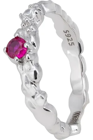 Latelita Mystical Forest Band Ring Ruby Silver
