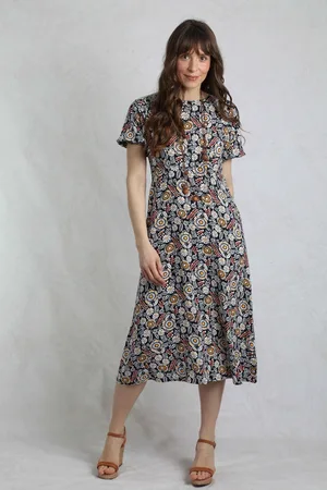 Weird Fish Everly LivaEco™ Printed Viscose Dress