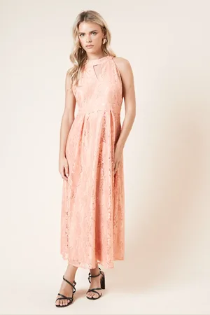 Dorothy Perkins Petite DP Luxe Lace Keyhole Midi Dress