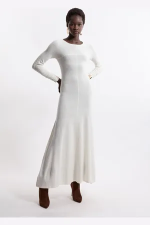 Karen Millen Wool Cashmere Knit Ballet Maxi Dress