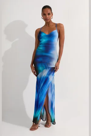 Karen Millen Beach Viscose Georgette Ombre Woven Strappy Slip Dress