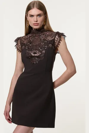 Karen Millen Guipure Lace Woven Mini Dress