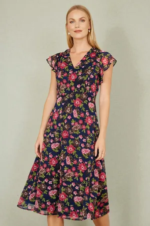 Yumi Floral Midi Skater Dress