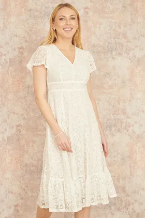 Yumi Lace Midi Skater Dress