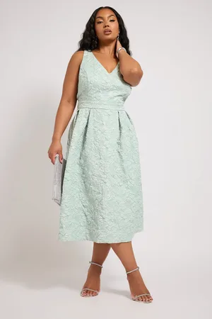 Yours Floral Jacquard Skater Dress