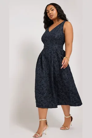 Yours Floral Jacquard Skater Dress