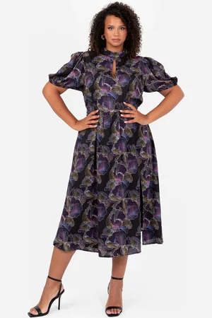 Lovedrobe High Neck Keyhole Midi Dress