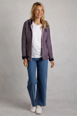 Weird Fish Fisher Full Zip Stripe Macaroni Hoodie