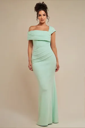 Goddiva One Shoulder Evening Maxi Dress