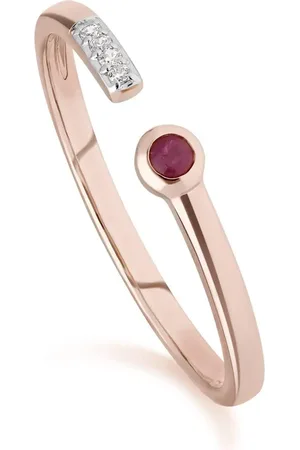 Gemondo Ruby & Diamond Open Ring in 9ct Rose Gold