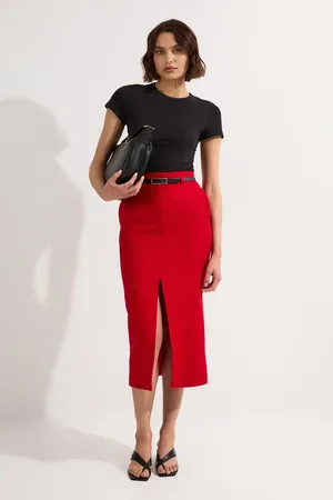 Karen Millen Textured Tweed Tailored Pencil Skirt