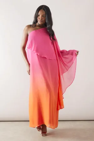 wallis Ombre One Shoulder Maxi Dress