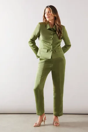 wallis Satin Button Front Collared Jacket