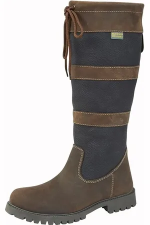 Woodland Waxy Leather Long Calf Boots