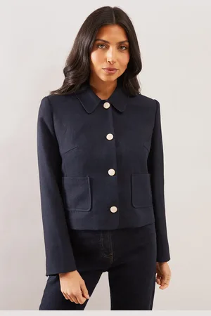 wallis Button Detail Collared Jacket