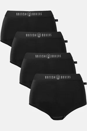 British Boxers Pack of Four "Kohl " Bamboo Hipster Boxer Briefs