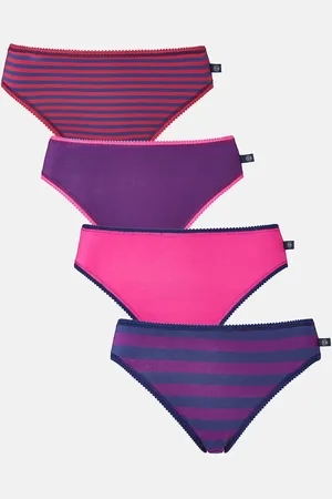 British Boxers Pack of Four "Cherry Pie" Bamboo High Leg Knickers