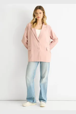 Gini London Blush Oversized Tailored Blazer