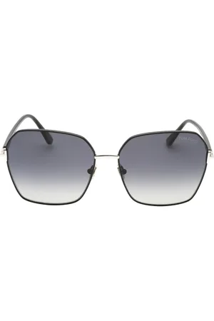 Tom Ford Claudia-02 Smoke Polarized Lens Shiny Sunglasses