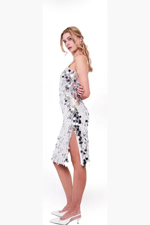 Jaded Rose Lorna Square Neck Sequin Midi Dress