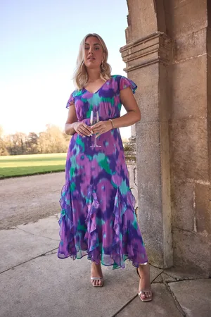 Yours Abstract Ruffle Maxi Dress