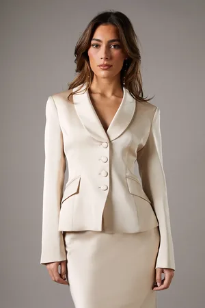 Coast Waisted Jacket With Satin Lapel