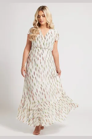 Yours Metallic Ruffle Maxi Dress