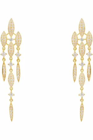 Latelita Valencia Statement Drop Earring Cz Gold