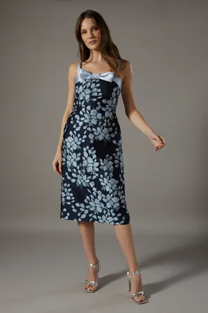 Coast Jacquard Bow Fitted Mini Dress