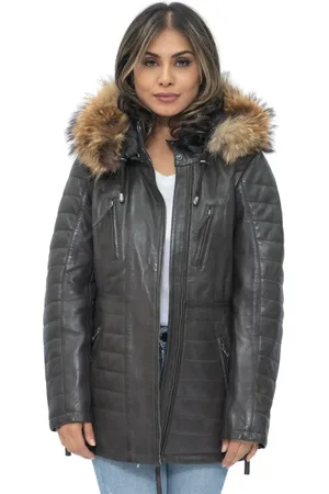 Infinity Quilted Leather Parka Jacket-Curitiba