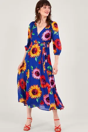 Monsoon Francesca Floral Print Wrap Dress in Sustainable Viscose